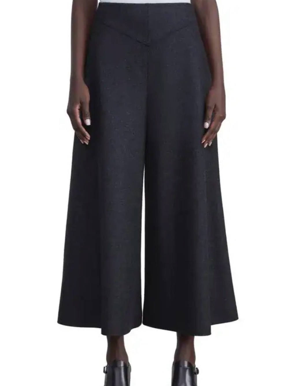 Lafayette 148 New York Gray Wide-Leg Culottes size 14 New